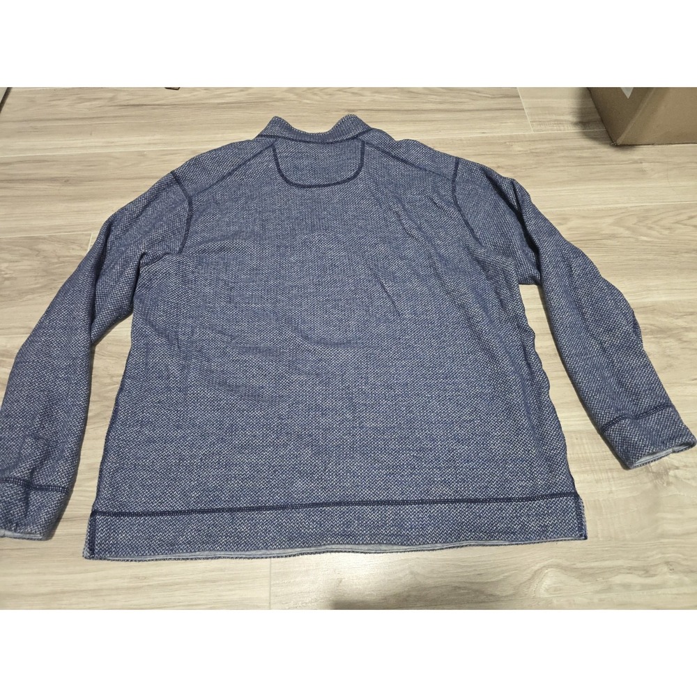 Tommy Bahama 1/4 Zip Mens Reversible Pullover Sweater XL Blue - Picture 7 of 10